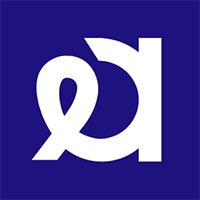 Assessable Logo. White letter a on a dark blue background.